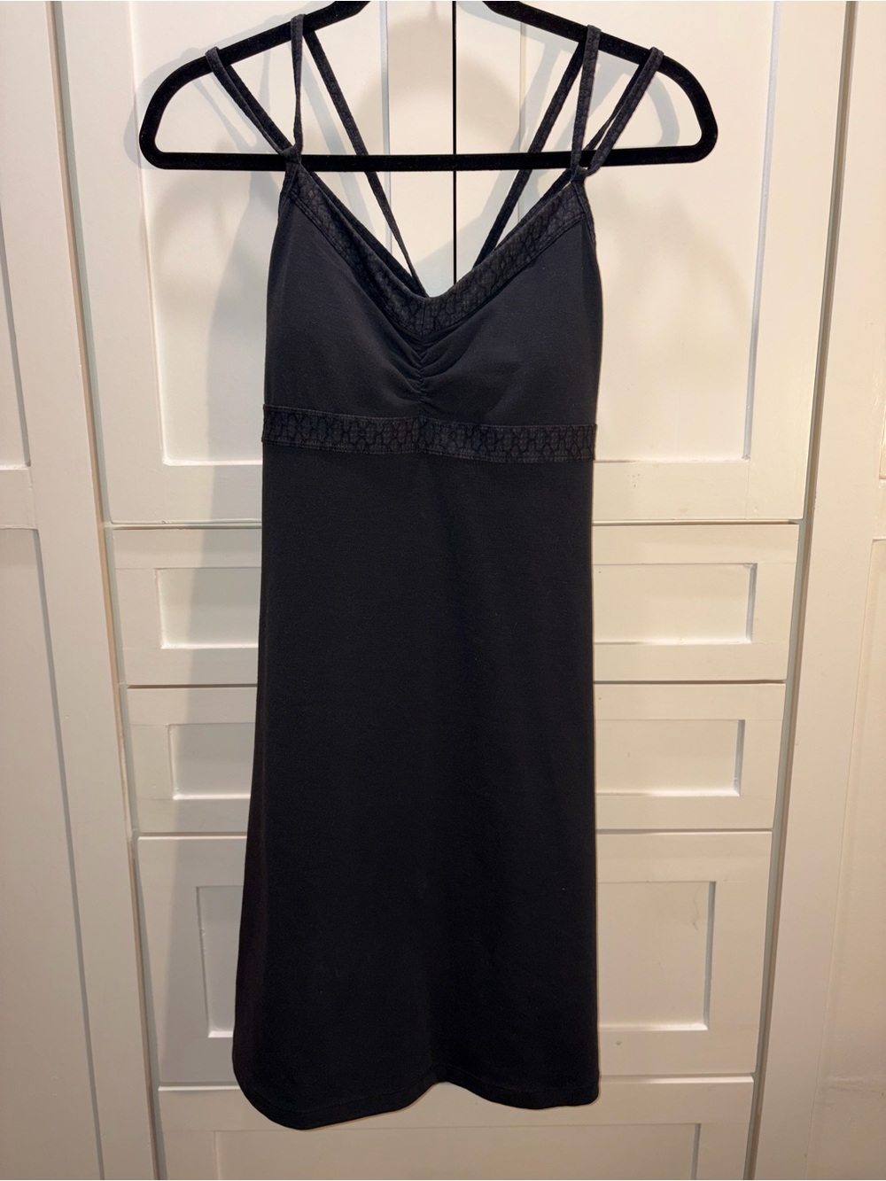NWT Prana Women Black Kaley Dress Build in Bra‎ Size M